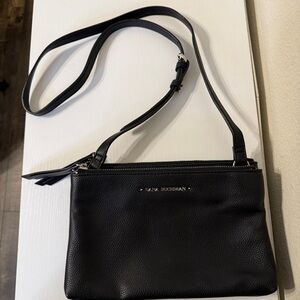 Dana Buchanan Black Leather Crossbody Handbag